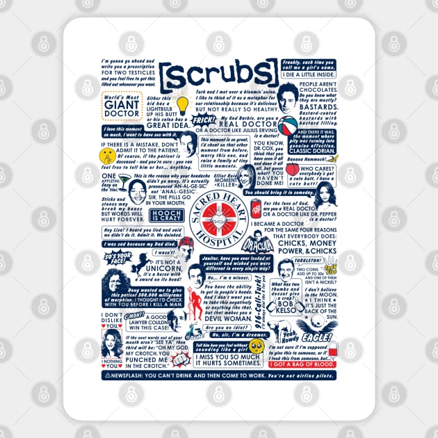 Wise Words of Scrubs Sticker by huckblade